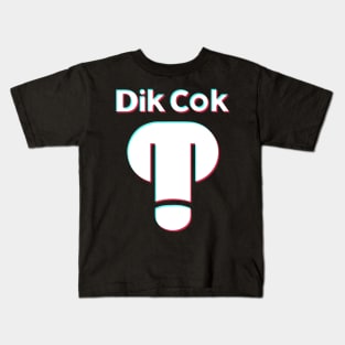 Dik Tok Funny Spoof Logo Design Kids T-Shirt